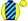 Dark Blue Turquoise Diagonal Stripes Yellow Sleeves & Cap
