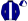 Dark Blue White Stripe Quartered Cap