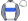 White Royal Blue Band Royal Blue & Gold Striped Sleeves