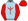 Light Blue Red Peace Symbol Sleeves & Cap