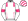 White Pink Monarch Racing Logo Epaulettes & Armbands Striped Cap