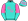 Turquoise Hot Pink Gg Racing Logo Diagonal Halves Sleeves Hooped Cap