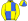 Yellow Royal Blue Quarters Quartered Cap