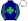 Dark Blue Green Maltese Cross Striped Sleeves White Cap