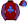 Maroon Royal Blue Shamrock Diagonal Striped Sleeves Quartered Cap