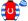 Red White Horseshoe Blue & White Hooped Sleeves & Cap